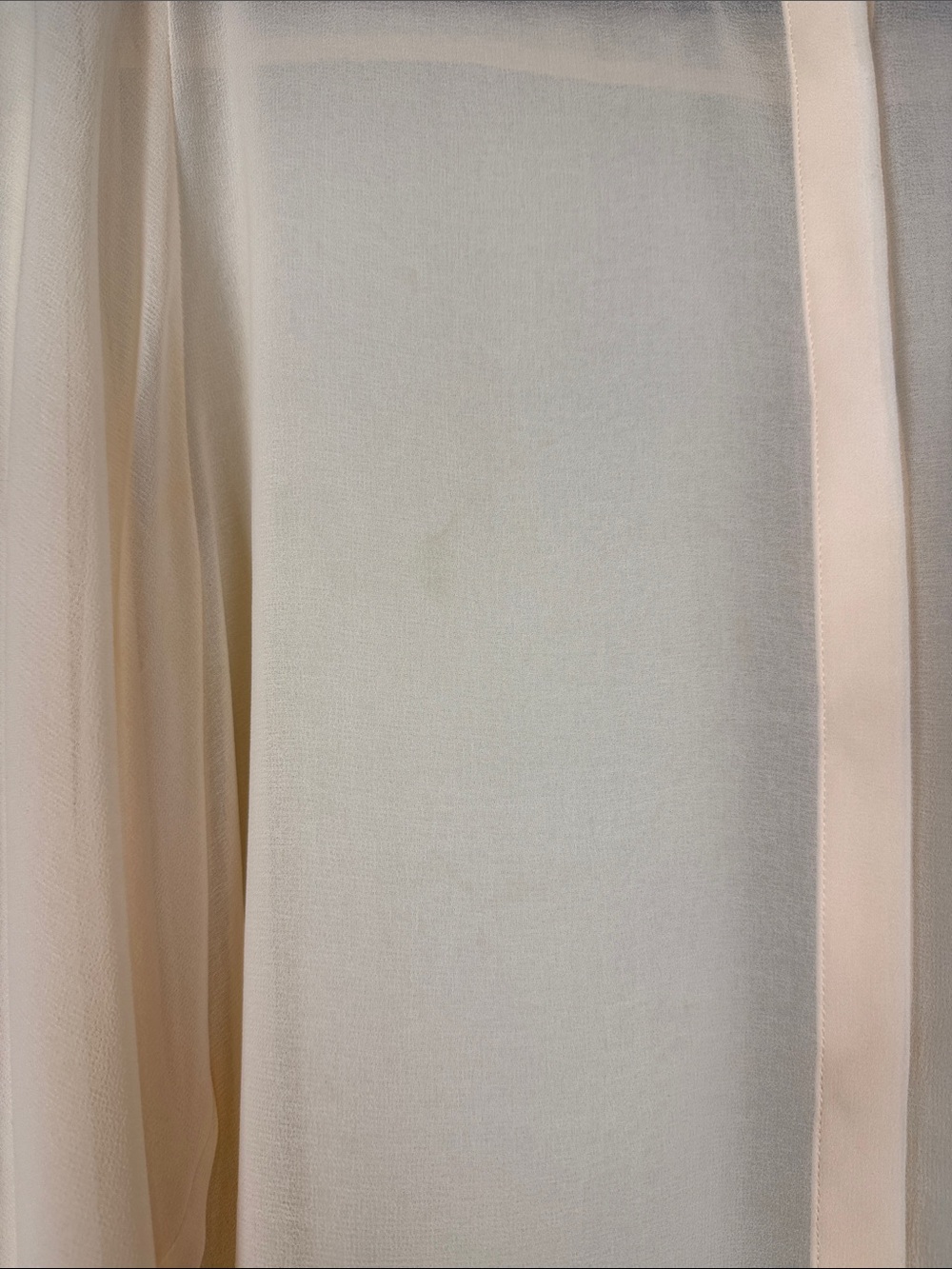 H&M Sheer Cropped Button Down Shirt Peach Size 10 EUC NKD - Picture 7 of 8